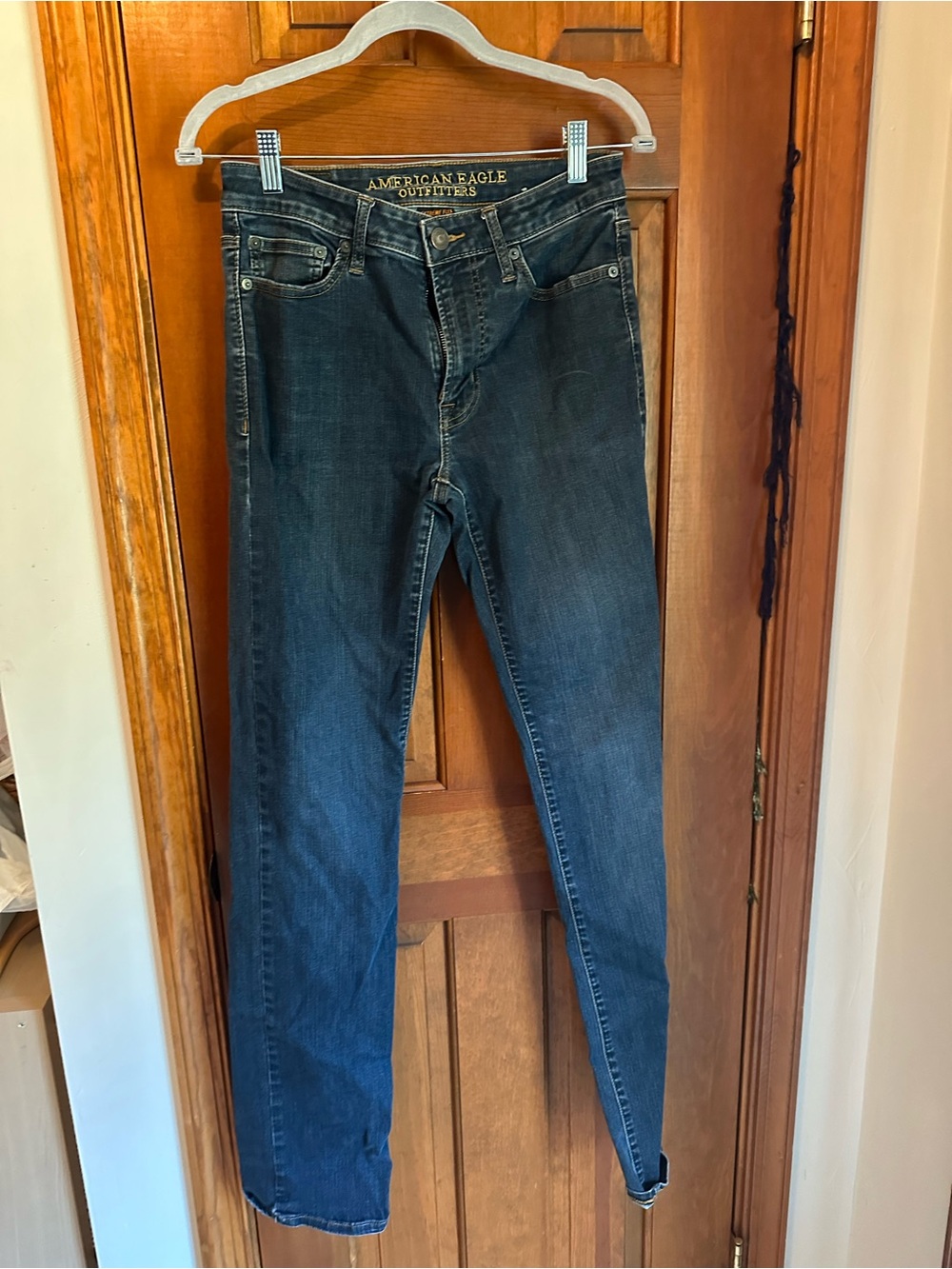 American Eagle Men's Blue Jeans 30x36 Original Straight Flex Dark Wash